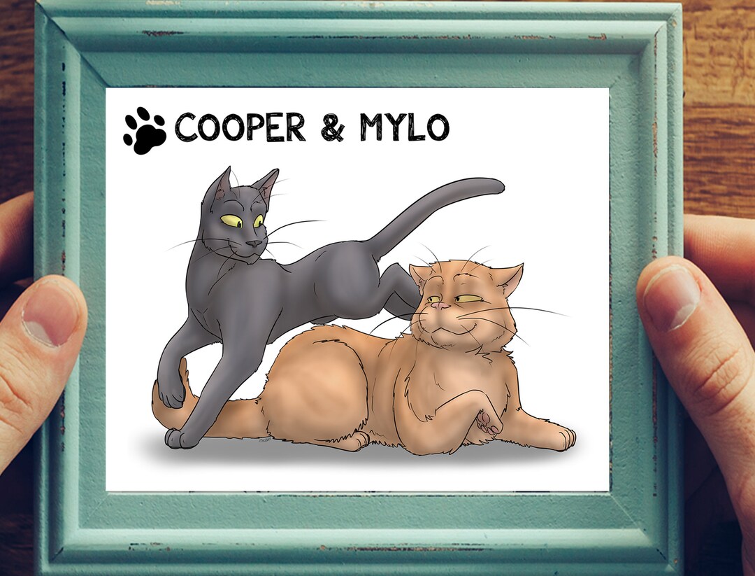 Personalized Hand Drawn Pet Portrait, Cute Birthday Gift Ideas for Mom ...