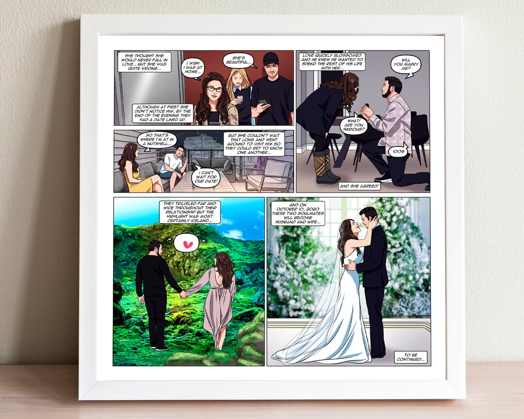 Personalized Comic Book, Wedding Day Gift for Bride and Groom - Etsy