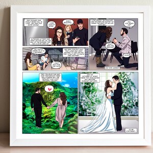 Regalo unico per il giorno delle nozze per la sposa, storia d'amore a fumetti personalizzata, idee romantiche definitive per la moglie, le migliori idee di lusso personalizzate per lei