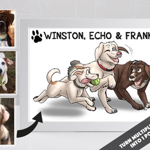 Retrato de mascota personalizado en caricatura - Regalo de cumpleaños para amantes de los perros y los gatos - Ilustración conmemorativa por la pérdida de una mascota - Pintura de animales a partir de una foto - No acuarela