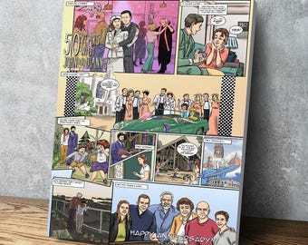 Personalized Parents Anniversary Comic – Custom Love Story Gift from Kids