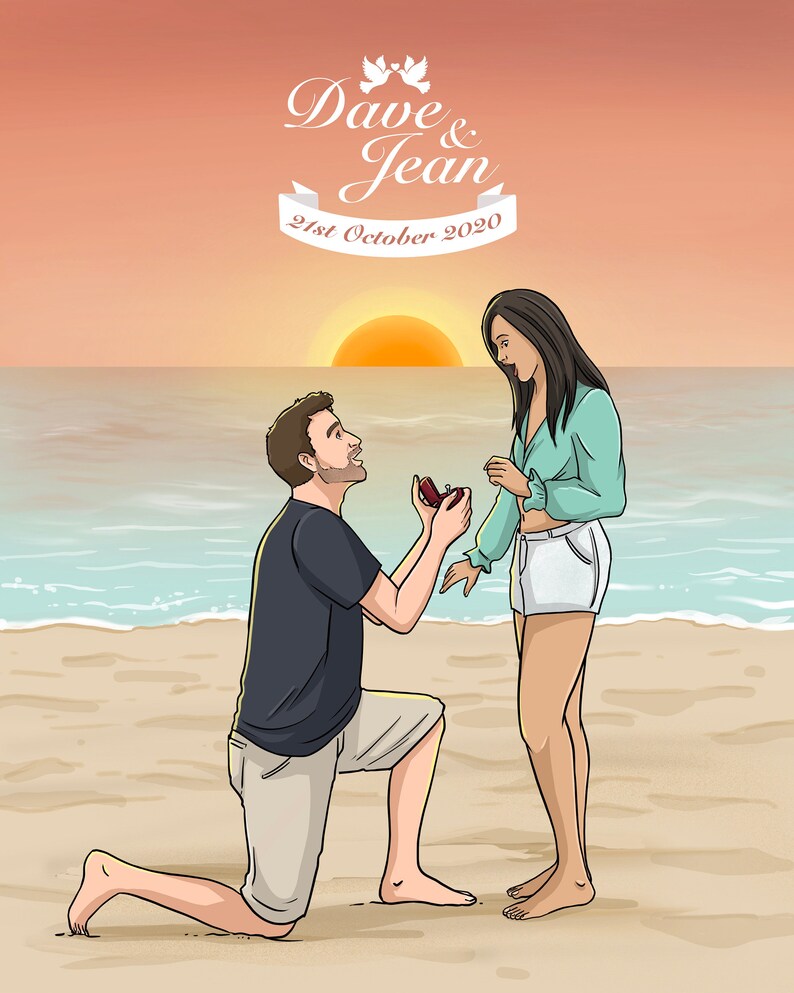 Custom save the date cards cartoon wedding invitation etsy