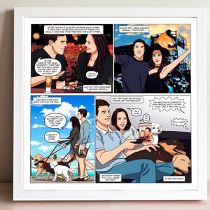 Niestandardowy komiks kreskówkowy, kreatywny prezent na 30 urodziny dla chłopaka, spersonalizowana książka z karykaturami, romantyczny nietypowy prezent dla niego