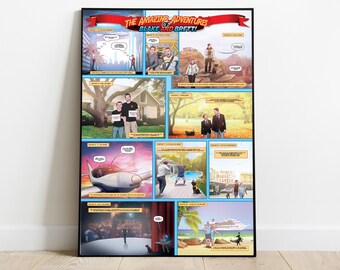 Custom LGBTIQ Relationship Comic Love Story - Unique 1st Anniversary Gift For Husband