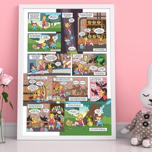 Cómic de Pascua personalizado para niños, crea tu propia historia, libro de cuentos personalizado, ideas únicas para cumpleaños infantiles, regalos de Pascua alternativos y saludables