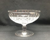 Vintage Colleen Short Stem Round Compote WATERFORD CRYSTAL Thumbprint Diamond Cut Clear Crystal Stemmed Dish Bowl