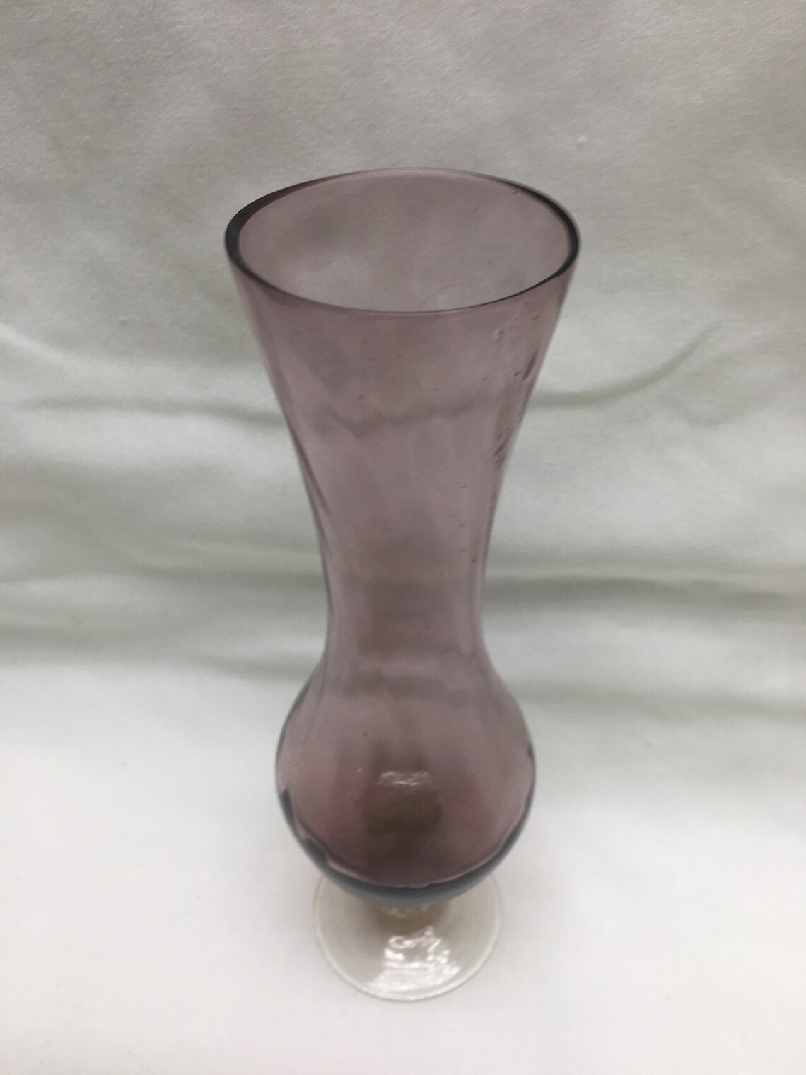 Vintage Amethyst Purple Glass Blown Thistle Bud Vase Murano Etsy