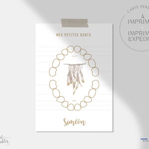 Carte petites dents A6 ou A5 Carte quenottes, carte dent de bébé, carte premières dents, carte dent de lait, carte petite souris 2- Attrape rêve