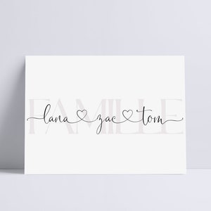 Poster names intertwined with heart Couple poster, Couple name poster, love poster, valentine poster image 2