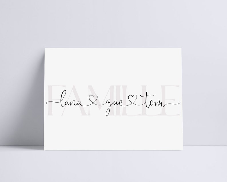 Poster names intertwined with heart Couple poster, Couple name poster, love poster, valentine poster image 2