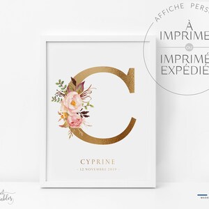Lettrine & First Name Poster - Customize