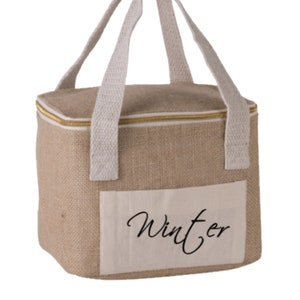 Jute Cooler Bag Personalised Picnic Bag Lunch Bag image 2