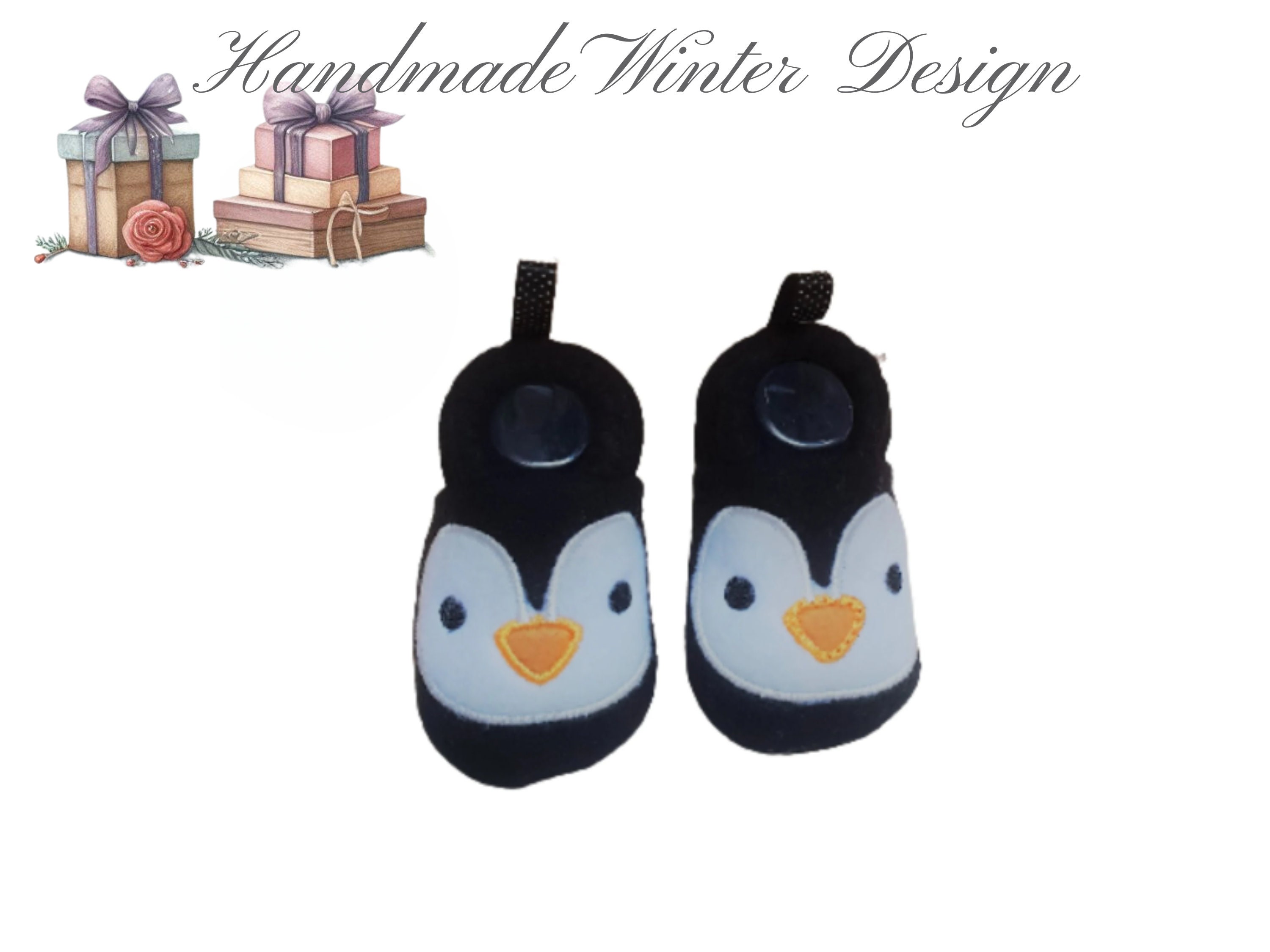 Girls penguin slippers deals
