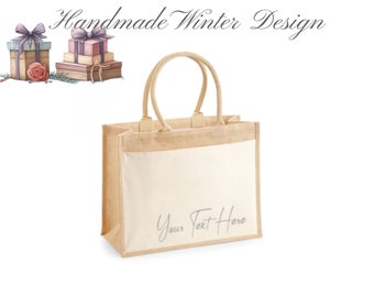 Jute Shopper Bag - Market Tote - Personalised Tote Bag