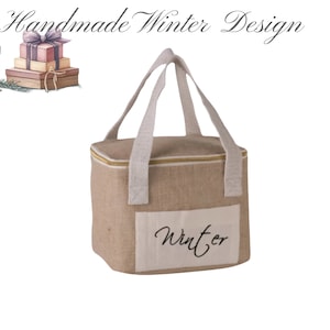 Jute Cooler Bag - Personalised Picnic Bag - Lunch Bag