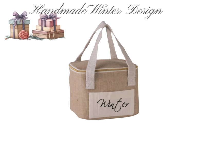 Jute Cooler Bag Personalised Picnic Bag Lunch Bag image 1