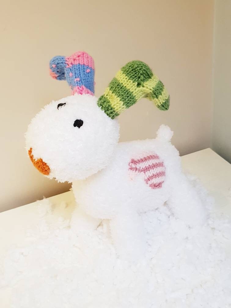 snow dog cuddly toy