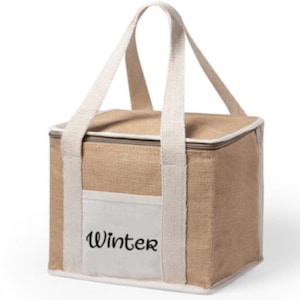 Jute Cooler Bag Personalised Picnic Bag Lunch Bag image 5