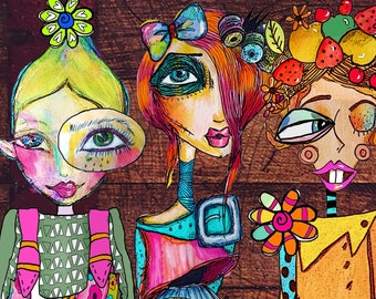 5 x große Collage Divas