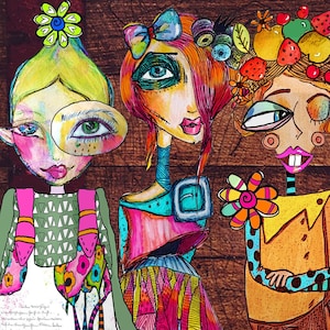 5 x large collage divas