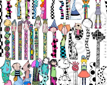 Pokey out page borders (borders that peek out the top of your journal)