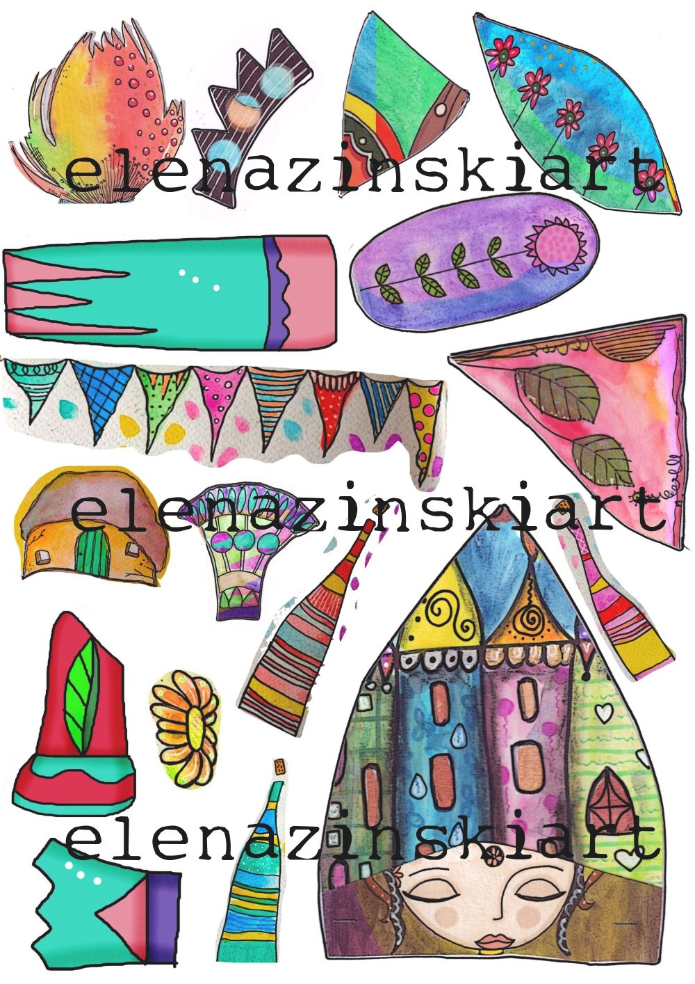 Images to Print for Card Making Collage Art Paper Crafting - Etsy