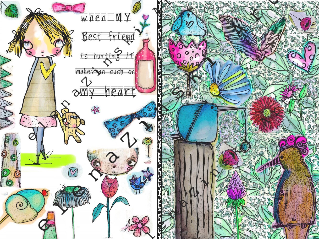 Images to Print for Card Making Collage Art Paper Crafting | Etsy