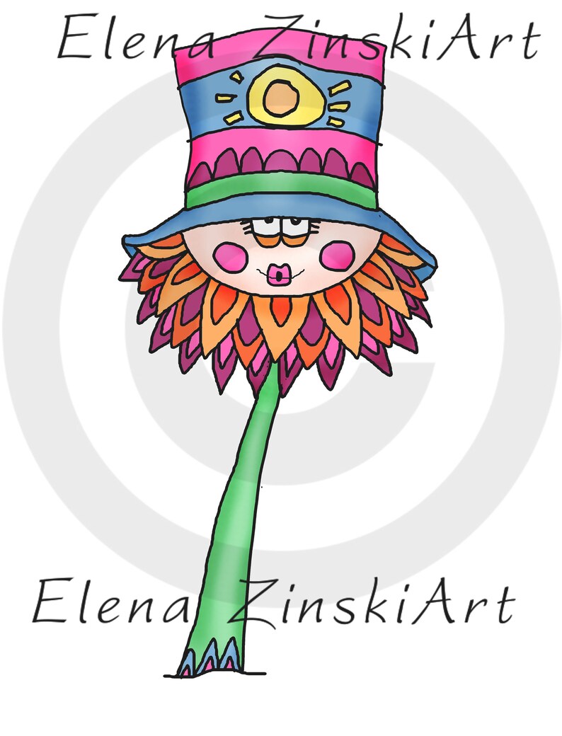 Flower people Digi stamps