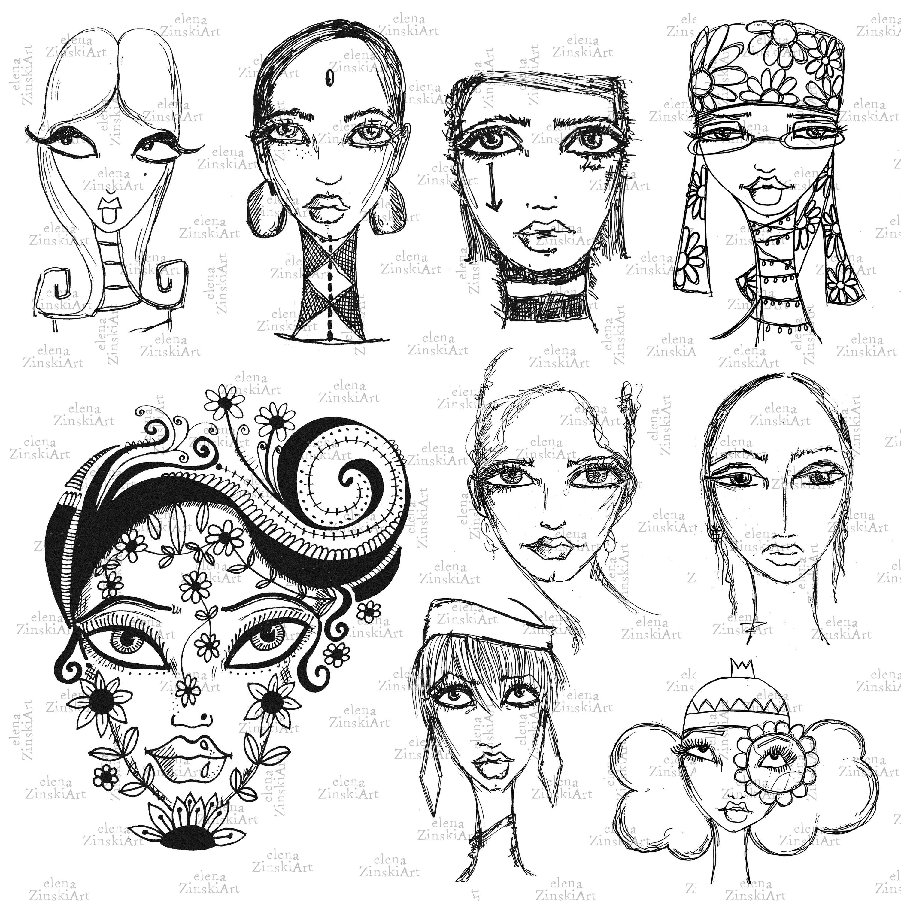 Negen *NIEUWE* gezichten - Etsy België, image size:3000x3000