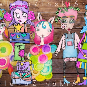 14 x large Zinski Dolls
