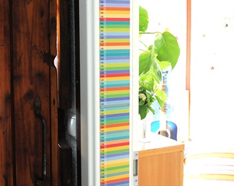 Messlatte „mannometer“ 70 bis 190 cm „multicolor“ - Kinderzimmerdekoration Messleiste für Kinder beidseitig bedruckt