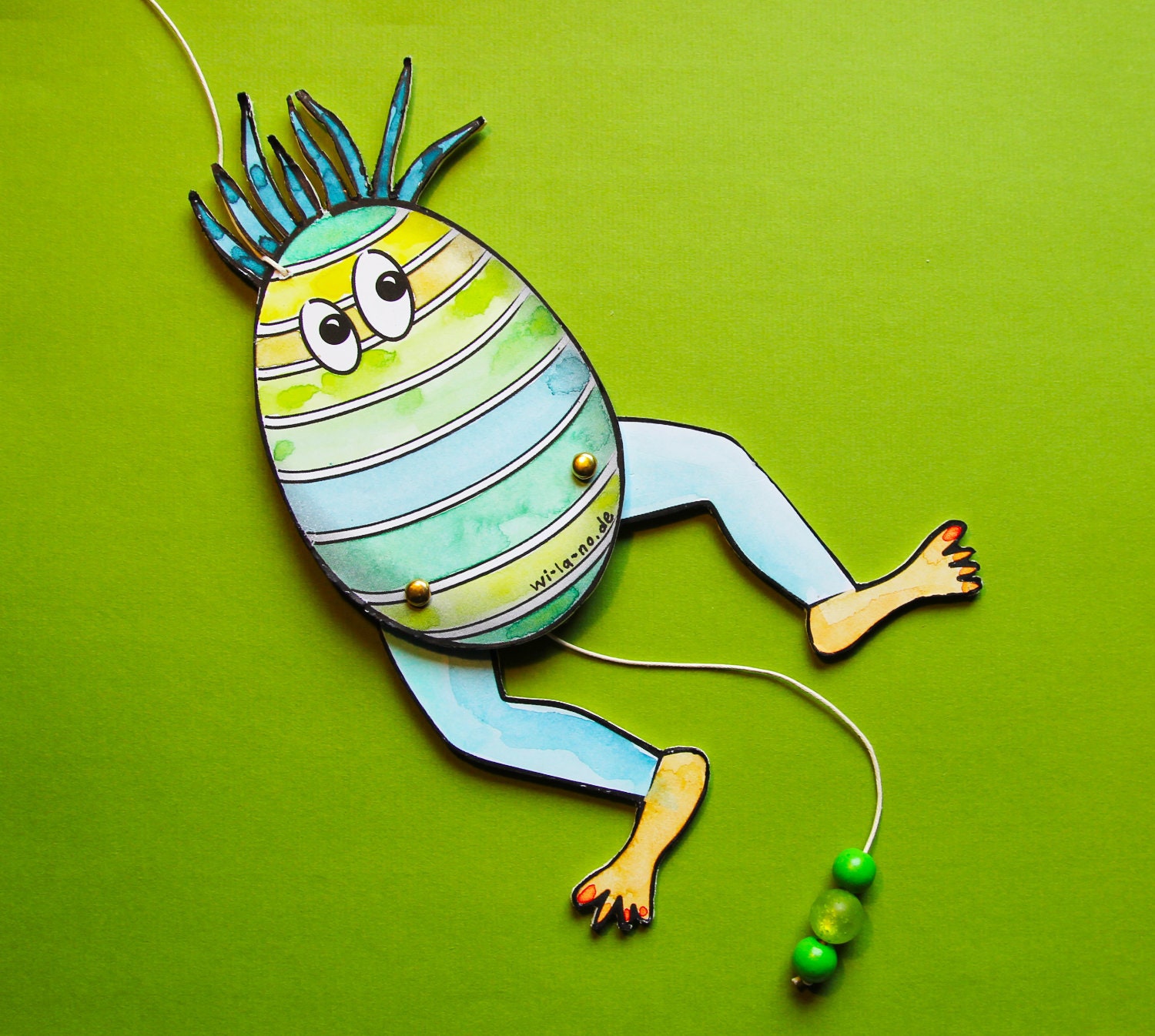 Hampel-Ei Download Osterdekoration Bastelbogen Basteln für Ostern DIY Hampelmann Basteln mit Kindern Kindergarten Grundschule