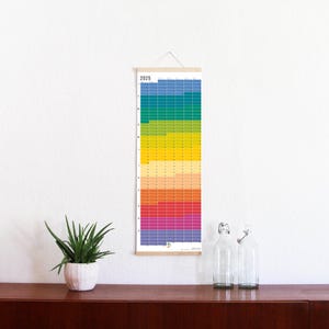 2025 Calendar Wallplanner Rainbow colours Wall Decoration Poster 2025 FRAME NOT INCLUDED english & german printed on both sides
