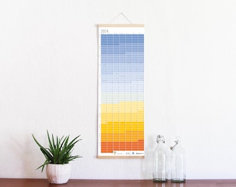 2024 wall calendar minimalist wall planner „Blue Hour“ Poster Limited Edition English + German FRAME NOT INCLUDED