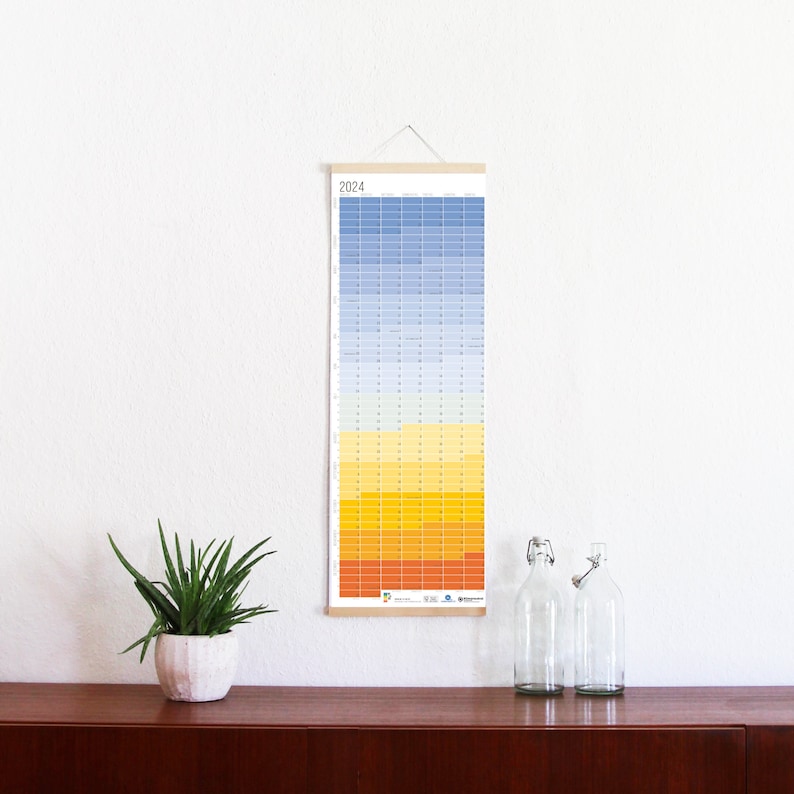 2024 wall calendar minimalist wall planner Blue Hour Poster Limited Edition English German FRAME NOT INCLUDED image 1