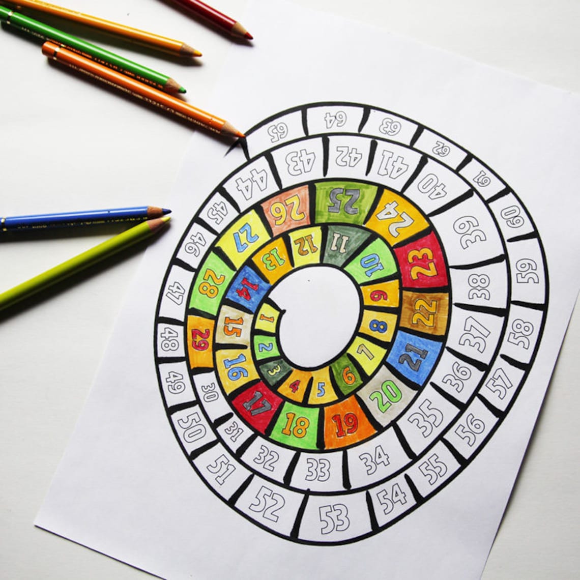 Countdown Craft Sheet Download Do It Yourself Coloring Page - Etsy
