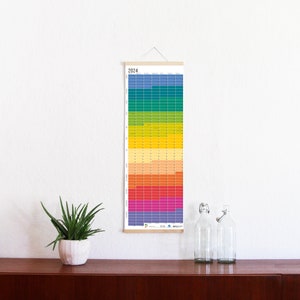 2024 Calendar Wallplanner Rainbow colours Wall Decoration Poster 2024 FRAME NOT INCLUDED english & german printed on both sides