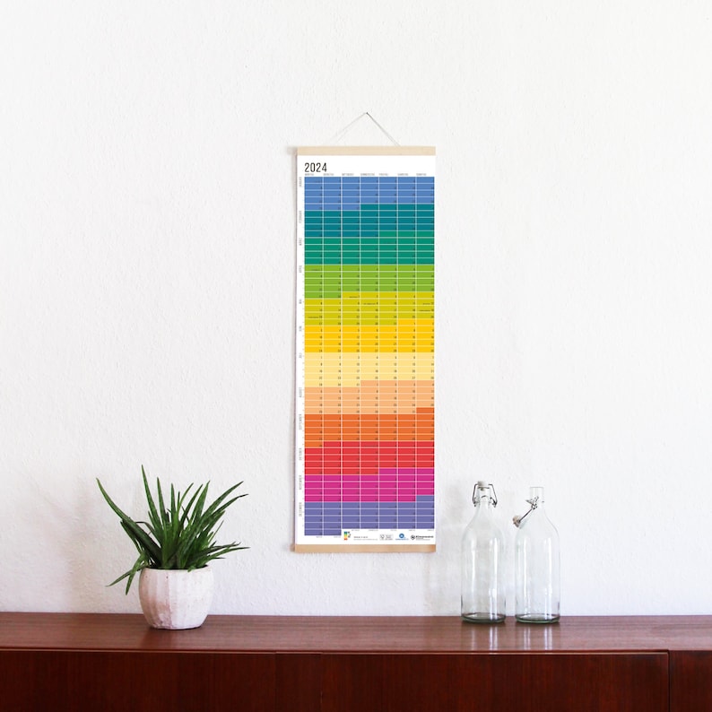calendario decorativo, arcobaleno, da parte 2024