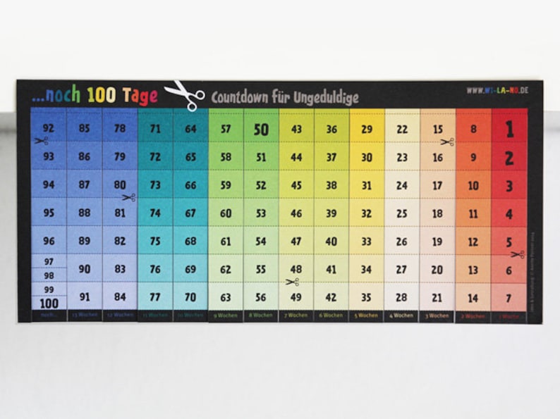 Maßband Countdown Ausdrucken