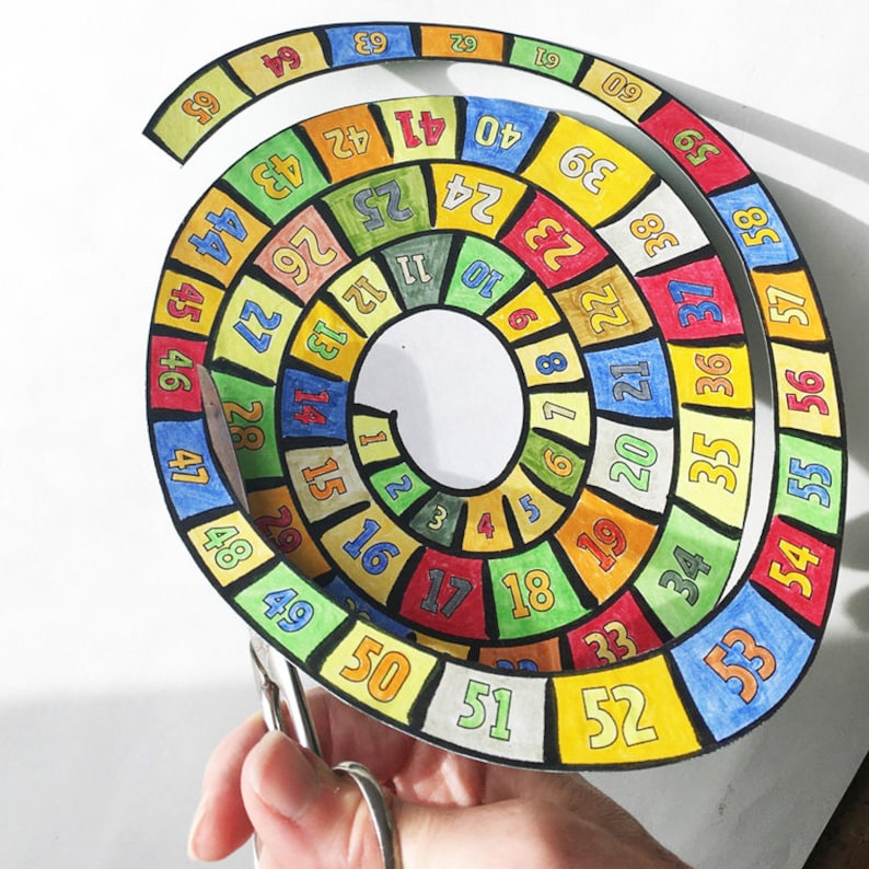 DIY Bastelbogen Countdown Spirale Weihnachten Etsy