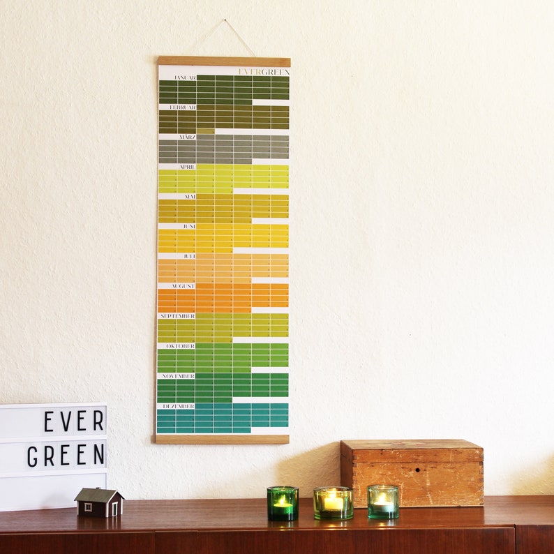 Geburtstagskalender Immerwährender Kalender Evergreen Geburtstagsgeschenk Designkalender Ewiger Kalender OHNE AUFHÄNGUNG Bild 7