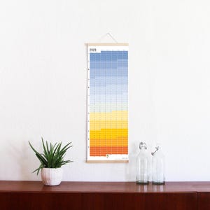 2025 wall calendar minimalist wall planner „Blue Hour“ Poster Limited Edition English + German FRAME NOT INCLUDED
