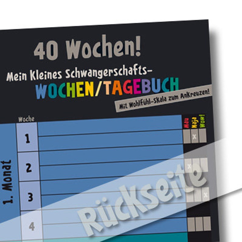 Schwangerschaftskalender Kalender für Schwangere & - Etsy.de