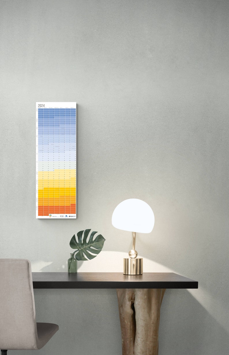 2024 wall calendar minimalist wall planner Blue Hour Poster Limited Edition English German FRAME NOT INCLUDED image 4