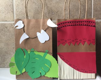 Hawaiian party favor bags