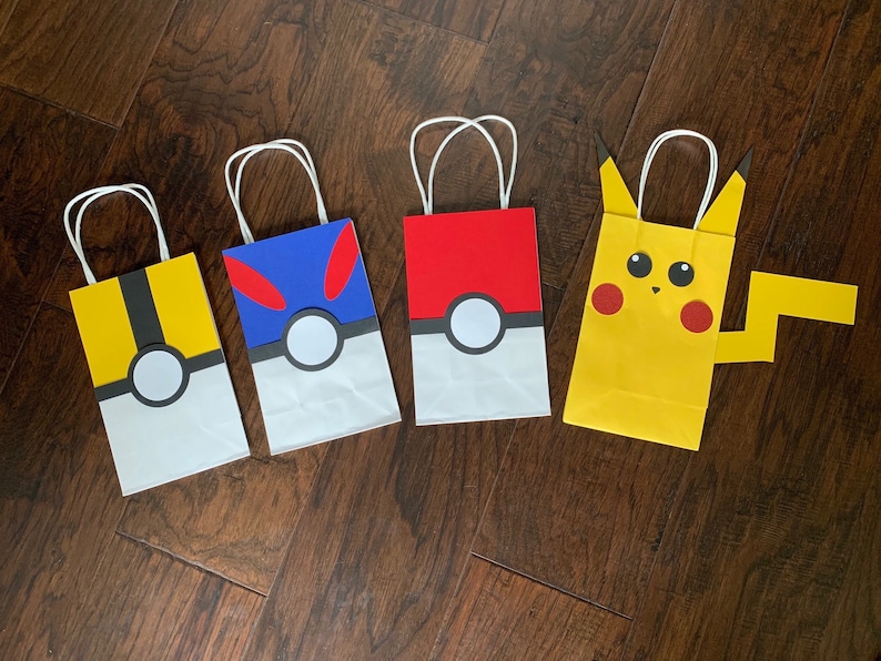 Pokemon Party Favor Bags Etsy