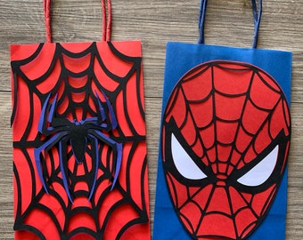 Spider-Man inspired favor bags