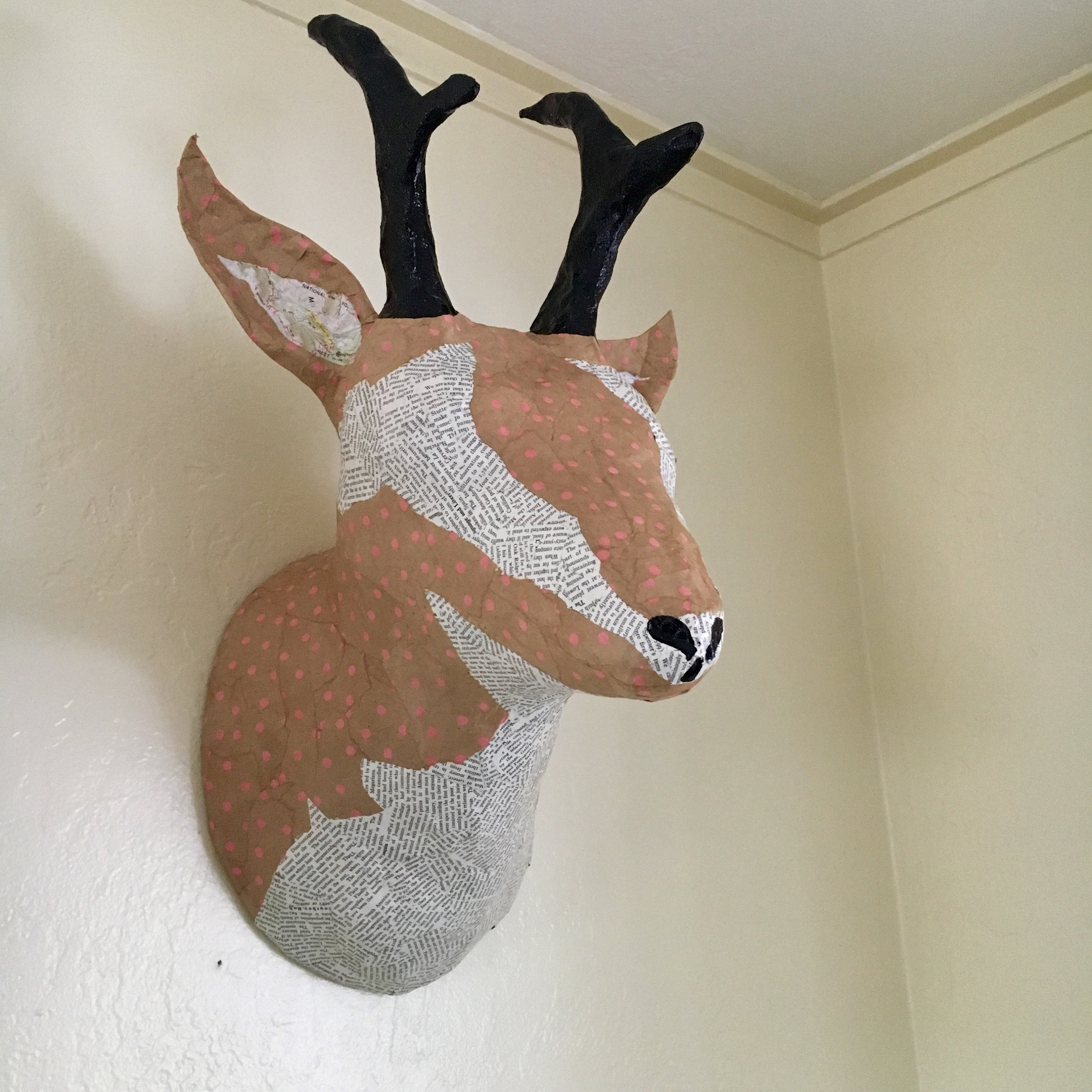 Antelope Art Antelope Sculpture Paper Mache Animal Etsy