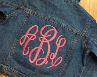 Kid's Monogrammed Denim Jacket