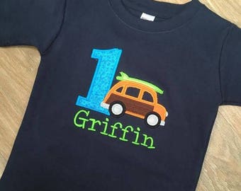 Personalized Surf Birthday Shirt